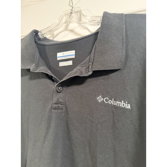 COLUMBIA MEN'S (2XL) GRAY ACTIVE FIT CASUAL OUTDOOR POLO GOLF STRETCH SHIRT - Picture 2 of 4
